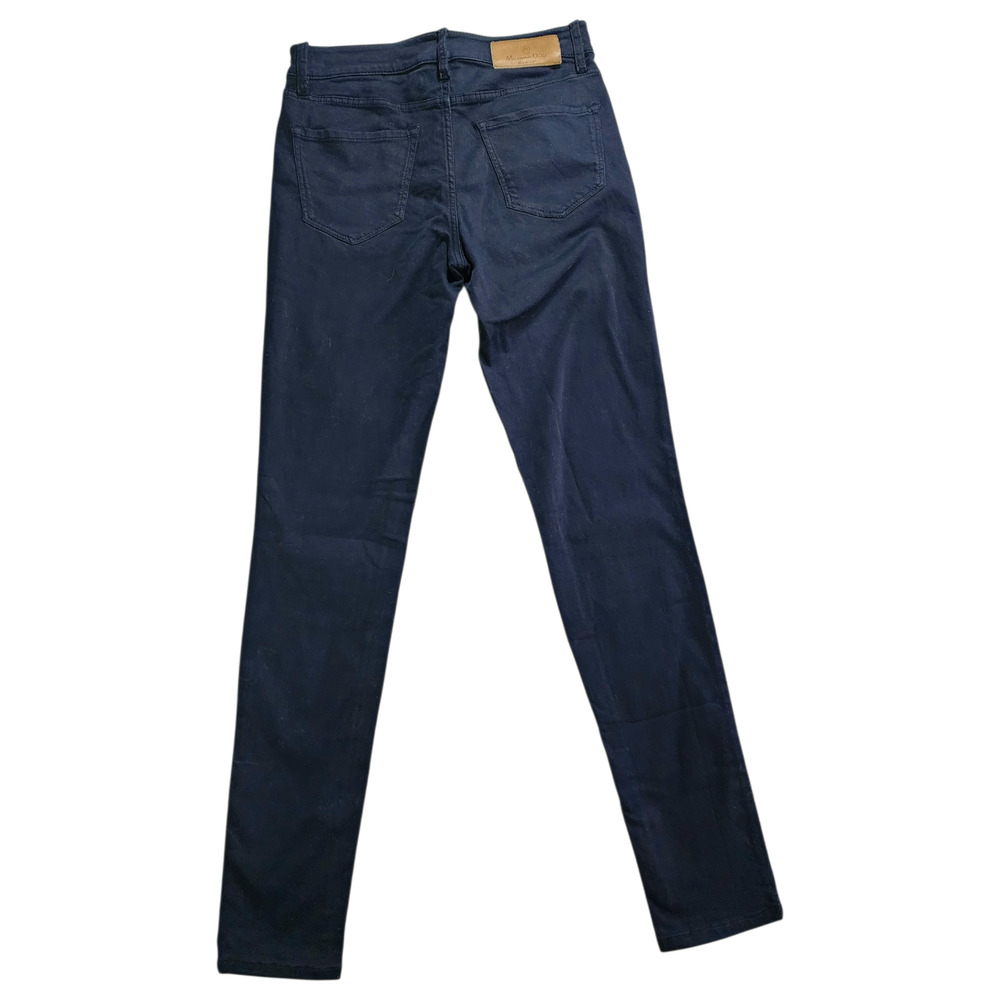 Massimo Dutti Womens Skinny Fit Navy Blue Pants Trouser Size 4 US 36 EUR - Picture 2 of 6